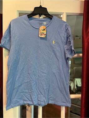 Polo by Ralph Lauren Light Blue Short Sleeve Crewneck Tee with Yellow Pony